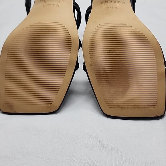 š„MARC FISHERš„PADDED CALINDA BLACK ANKLE STRAP HEELED SANDALS WOMENS 5 NWOB - Picture 10 of 16